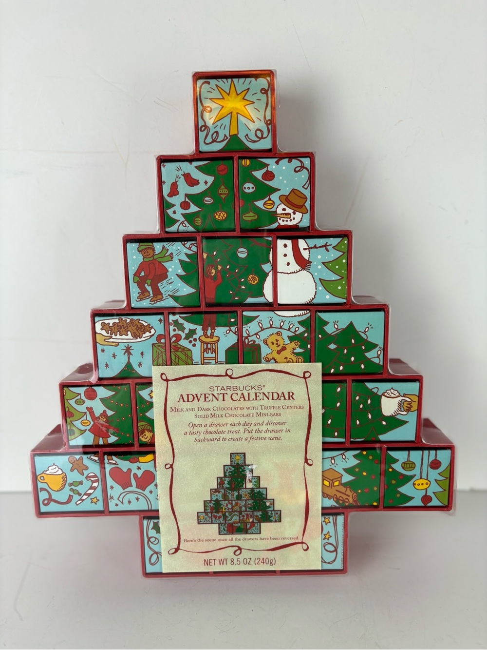 Starbucks -2005 Christmas Tree Shaped Advent Calendar